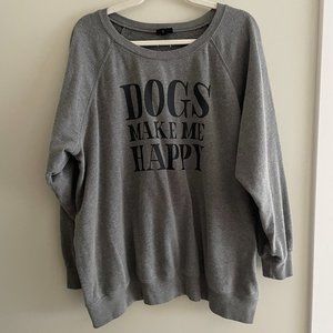 Torrid - Size 3 - Dogs Make Me Happy Grey Sweatshirt